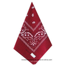 OEM Produzir Paisley Red Paisley Cotton Bandana Big Handkerchief